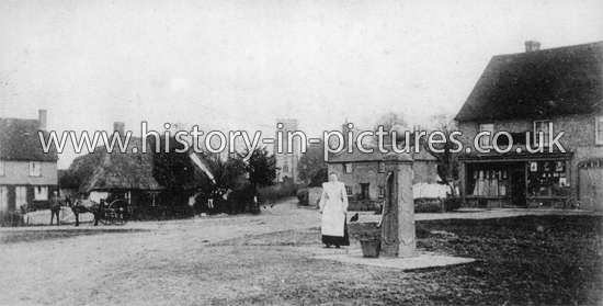 The Water Pump and Village, Ridgewell, Essex. c.1904
